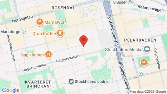 Lägenheter att hyra i Södermalm - kort over placeringen