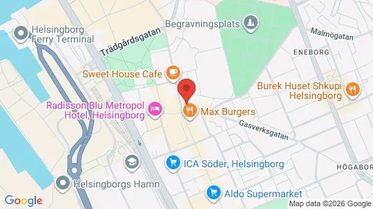 Lägenheter att hyra i Helsingborg - kort over placeringen