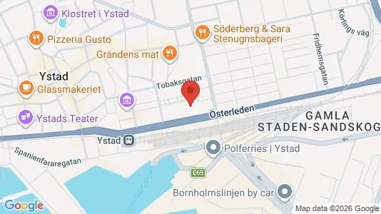 Lägenheter att hyra i Ystad - kort over placeringen