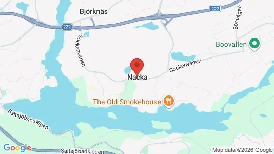 Lägenheter att hyra i Nacka - kort over placeringen
