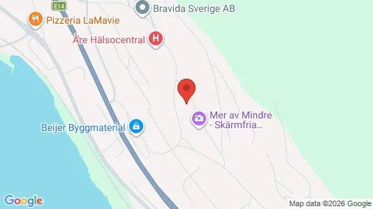 Lägenheter att hyra i Åre - kort over placeringen