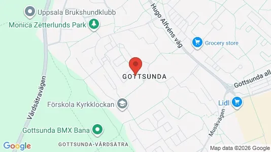 Lägenheter att hyra i Uppsala - kort over placeringen