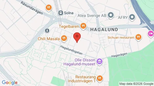Lägenheter att hyra i Solna - kort over placeringen