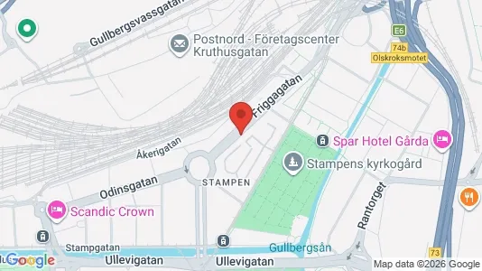 Lägenheter att hyra i Göteborg Centrum - kort over placeringen
