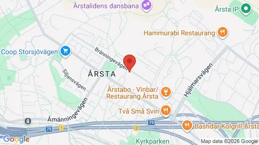 Lägenheter att hyra i Hammarbyhamnen - kort over placeringen