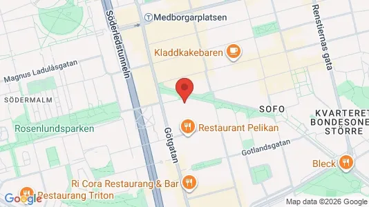 Lägenheter att hyra i Södermalm - kort over placeringen