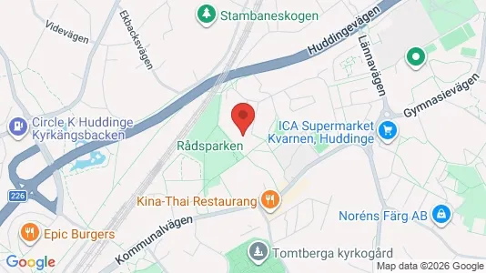 Lägenheter att hyra i Huddinge - kort over placeringen