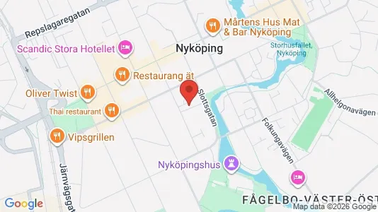 Lägenheter att hyra i Nyköping - kort over placeringen