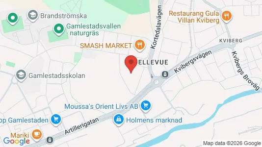 Lägenheter att hyra i Göteborg Östra - kort over placeringen