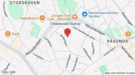 Lägenheter att hyra i Solna - kort over placeringen