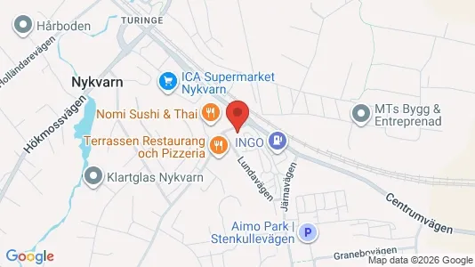 Lägenheter att hyra i Nykvarn - kort over placeringen