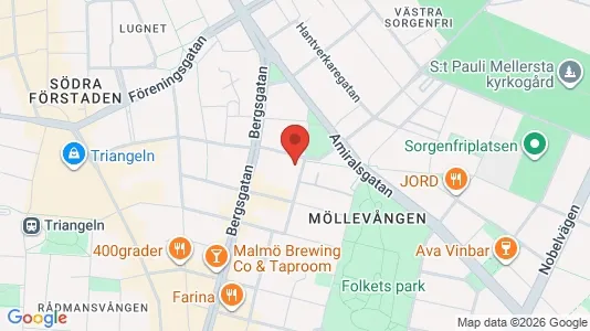 Lägenheter att hyra i Malmö Centrum - kort over placeringen