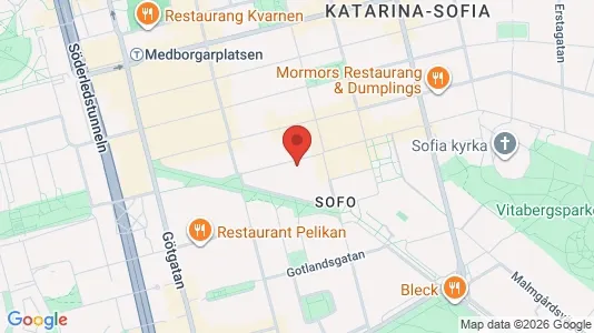 Lägenheter att hyra i Södermalm - kort over placeringen