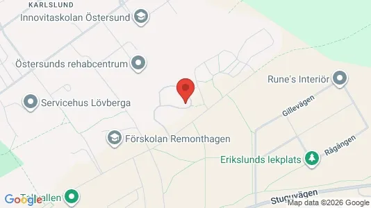 Lägenheter att hyra i Östersund - kort over placeringen