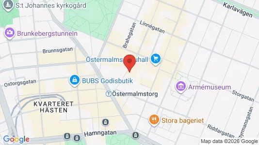 Lägenheter att hyra i Östermalm - kort over placeringen