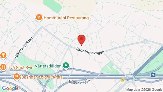Lägenheter att hyra i Hammarbyhamnen - kort over placeringen