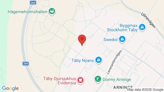 Lägenheter att hyra i Täby - kort over placeringen
