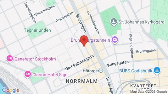 Lägenheter att hyra i Stockholm Innerstad - kort over placeringen