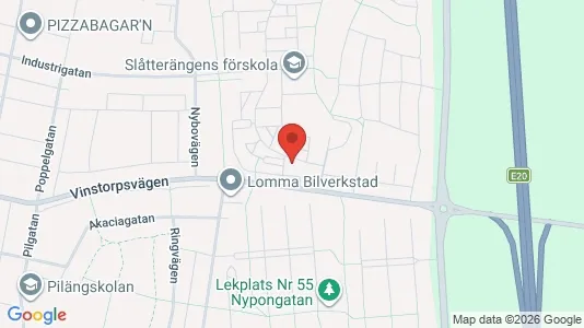 Lägenheter att hyra i Lomma - kort over placeringen