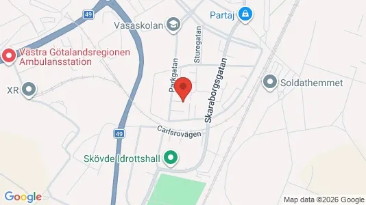 Lägenheter att hyra i Skövde - kort over placeringen