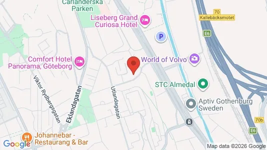 Lägenheter att hyra i Johanneberg - kort over placeringen