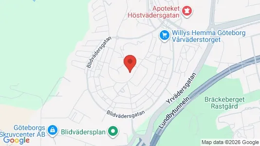 Lägenheter att hyra i Västra hisingen - kort over placeringen