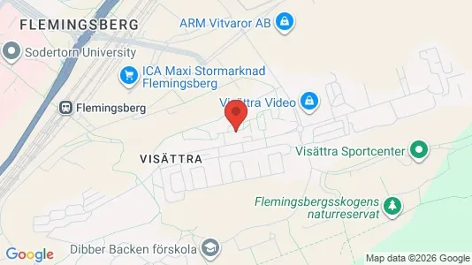 Lägenheter att hyra i Huddinge - kort over placeringen