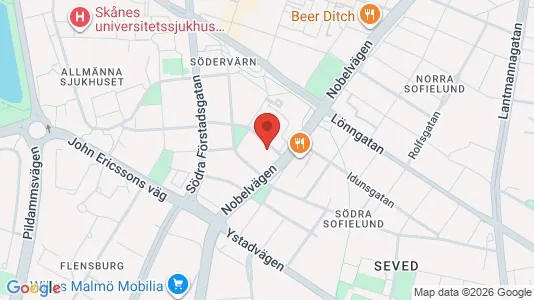 Lägenheter att hyra i Malmö Centrum - kort over placeringen
