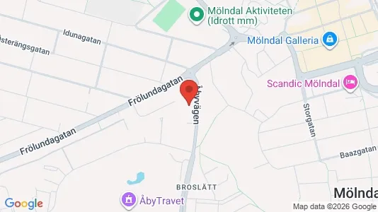 Lägenheter att hyra i Mölndal - kort over placeringen