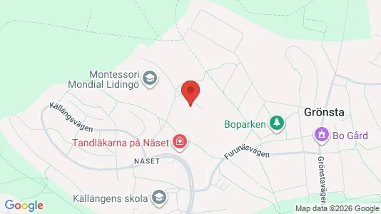 Lägenheter att hyra i Lidingö - kort over placeringen