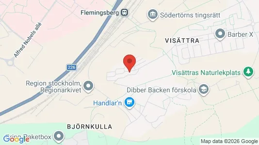 Lägenheter att hyra i Huddinge - kort over placeringen