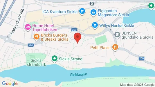 Lägenheter att hyra i Nacka - kort over placeringen