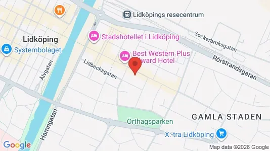 Lägenheter att hyra i Lidköping - kort over placeringen