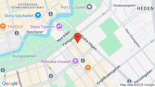 Lägenheter att hyra i Göteborg Centrum - kort over placeringen