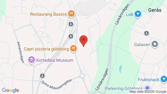 Lägenheter att hyra i Göteborg Östra - kort over placeringen