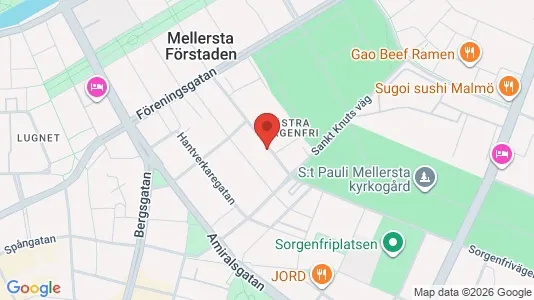 Lägenheter att hyra i Malmö Centrum - kort over placeringen