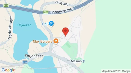 Lägenheter att hyra i Huddinge - kort over placeringen