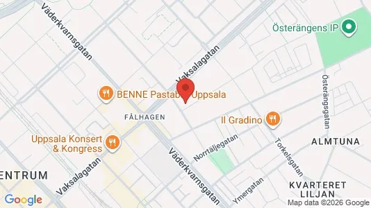 Lägenheter att hyra i Uppsala - kort over placeringen