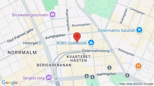 Lägenheter att hyra i Stockholm Innerstad - kort over placeringen