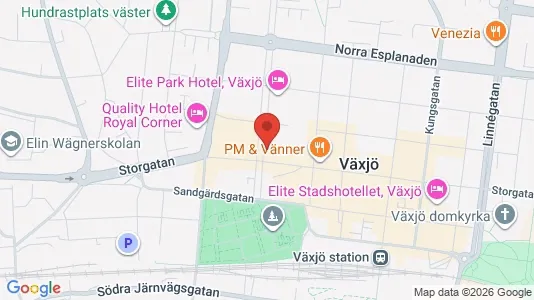 Lägenheter att hyra i Växjö - kort over placeringen