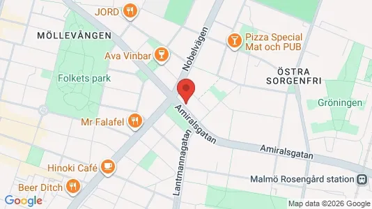 Lägenheter att hyra i Malmö Centrum - kort over placeringen