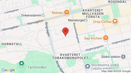 Lägenheter att hyra i Södermalm - kort over placeringen