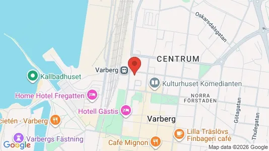 Lägenheter att hyra i Varberg - kort over placeringen