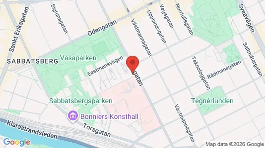 Lägenheter att hyra i Vasastan - kort over placeringen