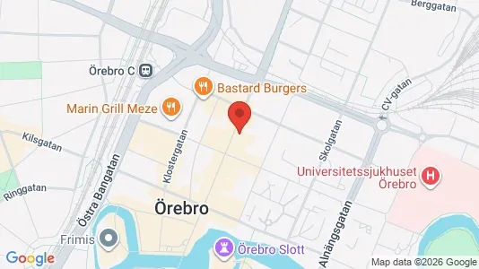 Lägenheter att hyra i Örebro - kort over placeringen