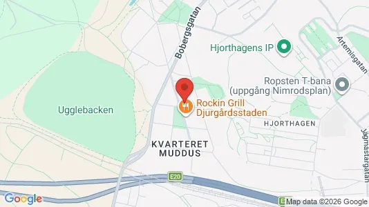 Lägenheter att hyra i Gärdet/Djurgården - kort over placeringen