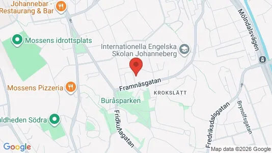 Lägenheter att hyra i Johanneberg - kort over placeringen