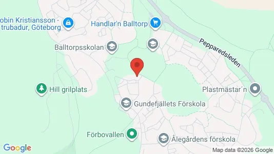 Lägenheter att hyra i Mölndal - kort over placeringen