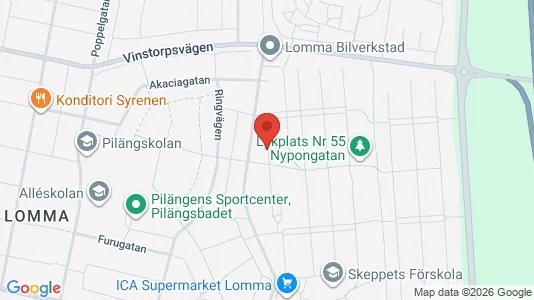 Lägenheter att hyra i Lomma - kort over placeringen