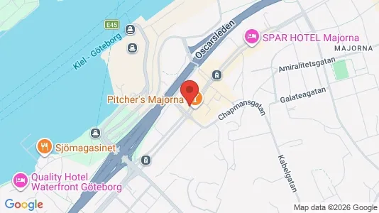 Lägenheter att hyra i Majorna-Linné - kort over placeringen